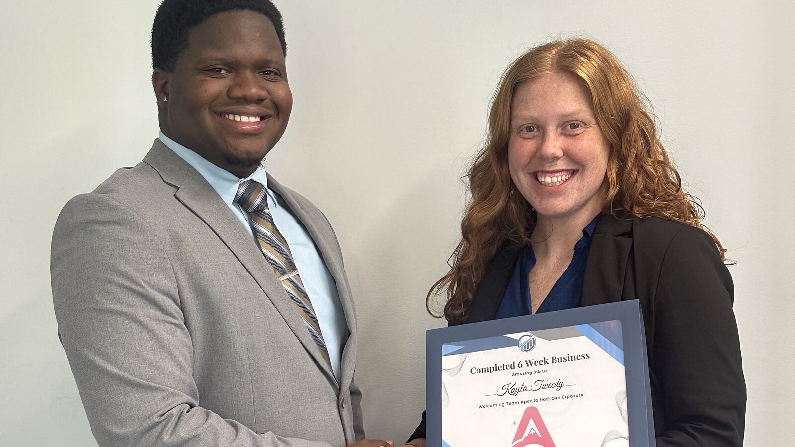 Next Gen Exposure Inc team member recognized for completing the six-week business program