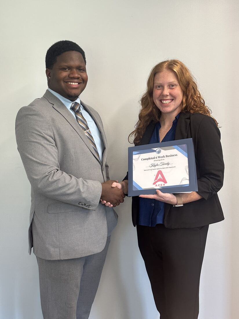 Next Gen Exposure Inc team member recognized for completing the six-week business program